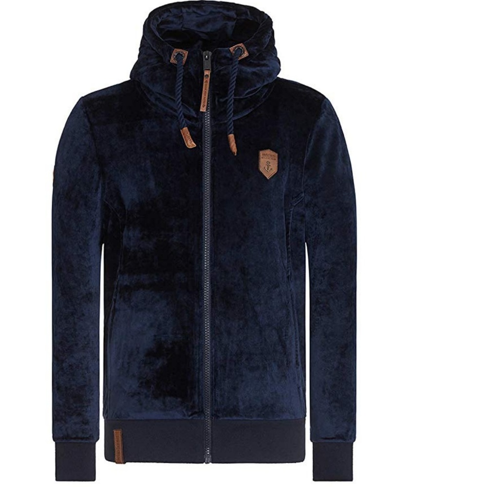Naketano Velour Zipped Hooded Sweatshirt Jacket